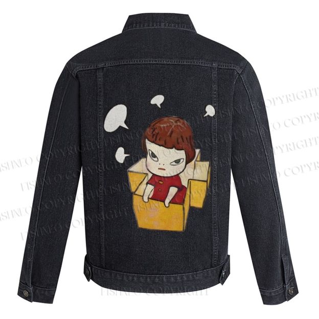 Yoshitomo Nara Girl In Box Lots Of Ideas Printed Denim Jacket