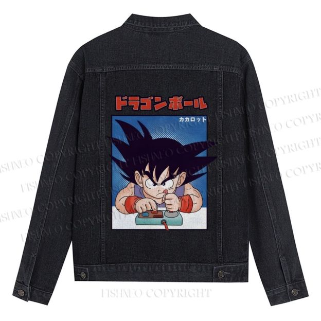 Son Goku Printed Denim Jacket