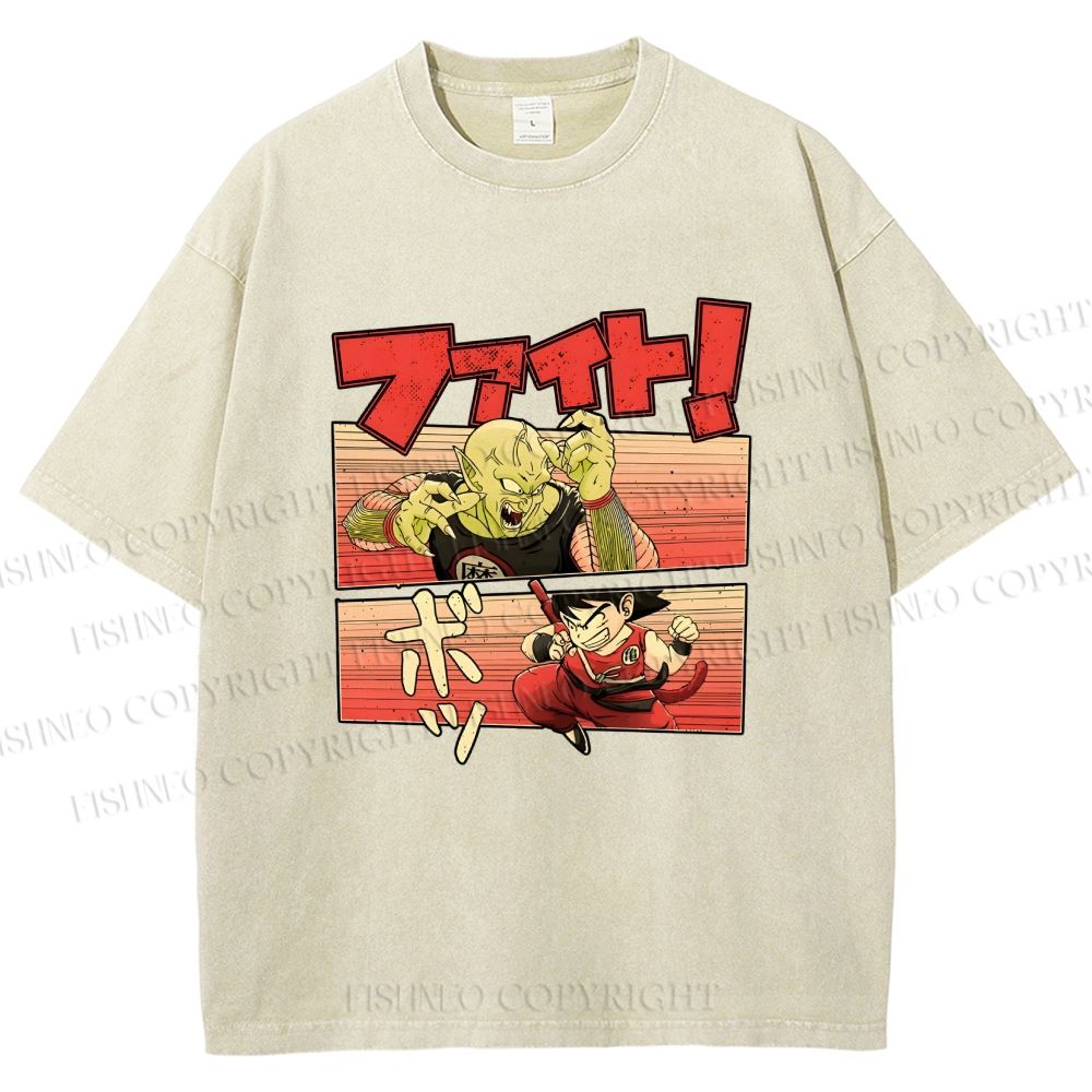 Unisex King Piccolo Goku Printed Washed Tee