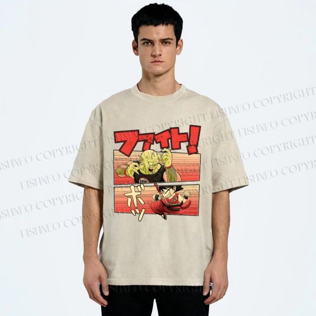 Unisex King Piccolo Goku Printed Washed Tee