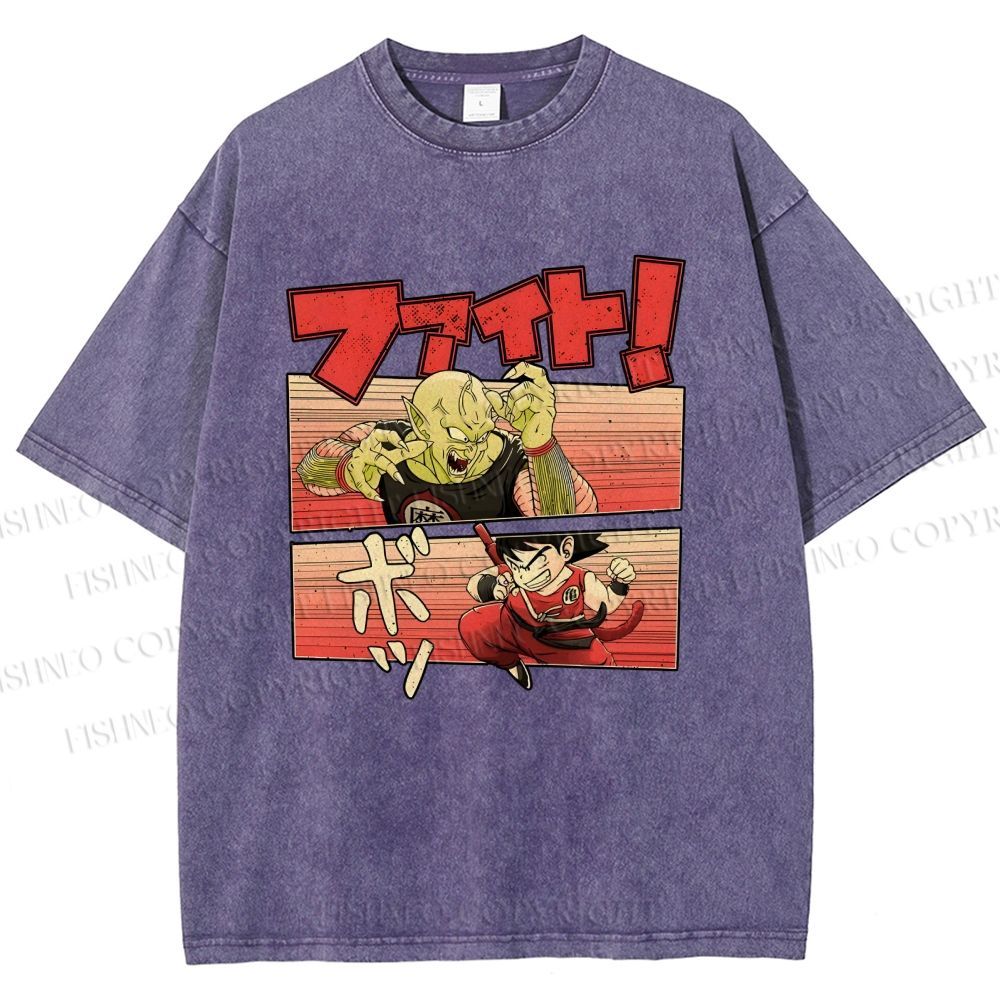 Unisex King Piccolo Goku Printed Washed Tee