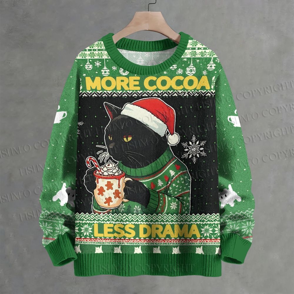 Unisex More Cocoa Less Drama Christmas Ugly Sweatshirt