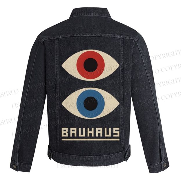 Bauhaus Art Eyes Printed Denim Jacket