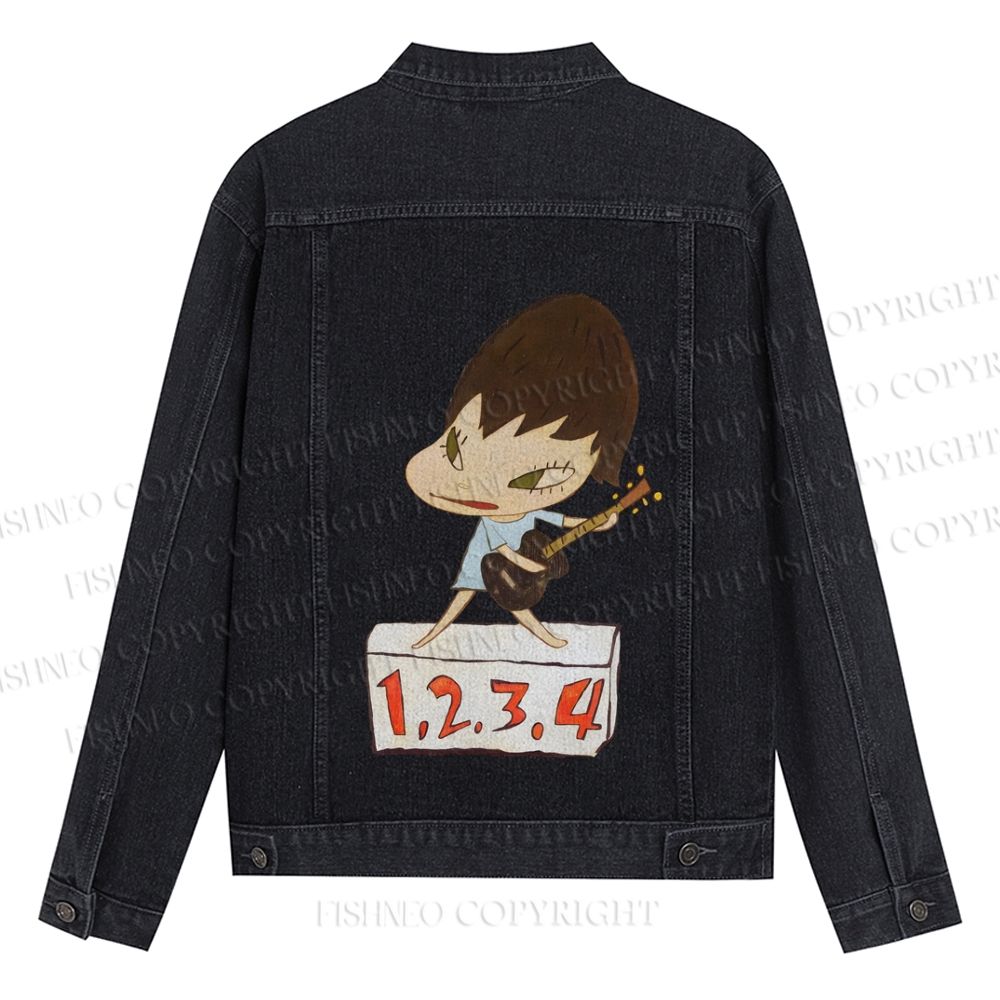 Yoshitomo Nara Singing Printed Denim Jacket
