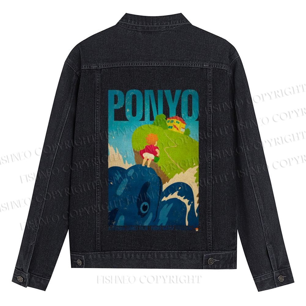 Ponyo Printed Denim Jacket