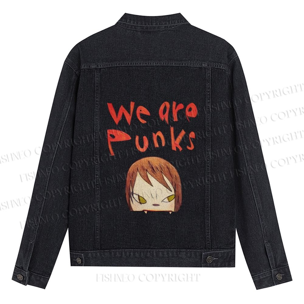We Are Punks Yoshitomo Nara Printed Denim Jacket