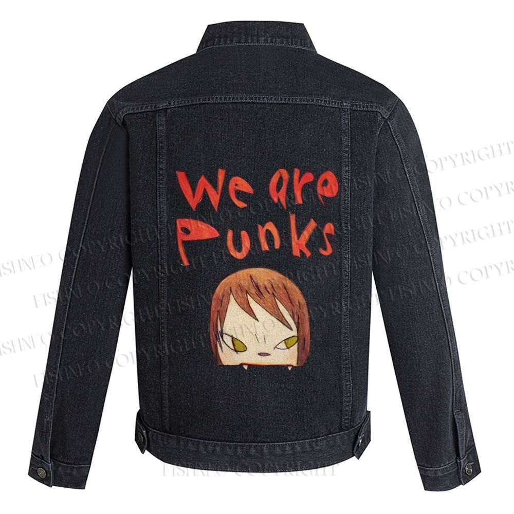 We Are Punks Yoshitomo Nara Printed Denim Jacket