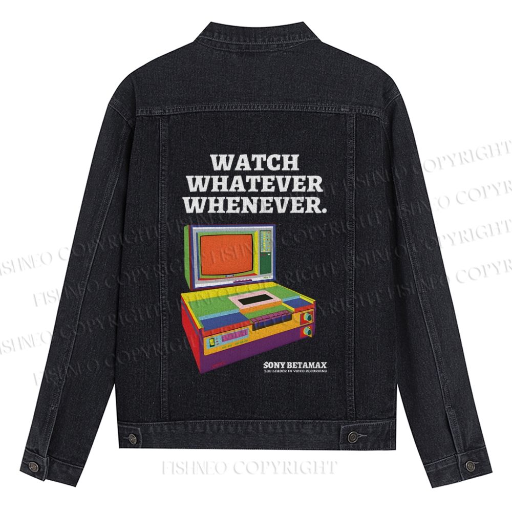 Sony Betamax Printed Denim Jacket