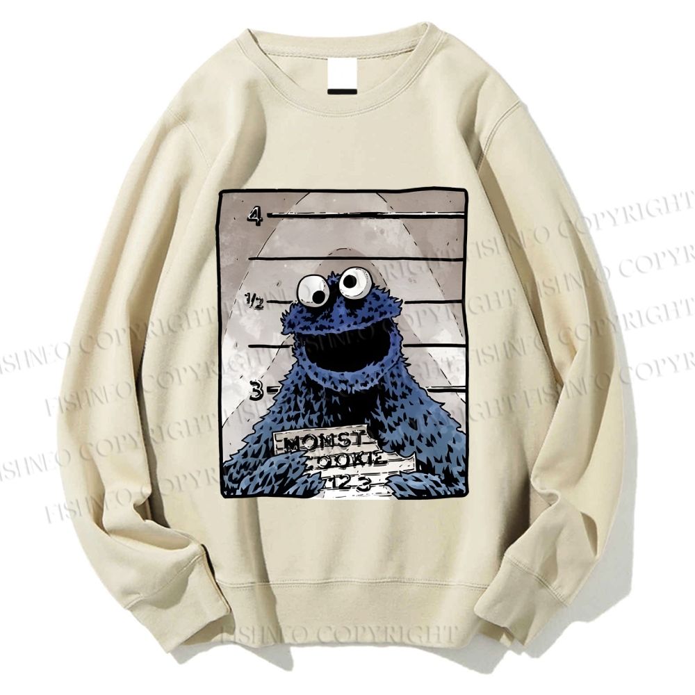 Unisex Cookie Monster Printed Sweatshirt