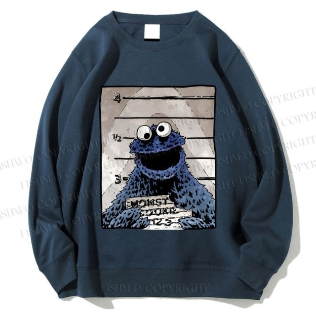 Unisex Cookie Monster Printed Sweatshirt