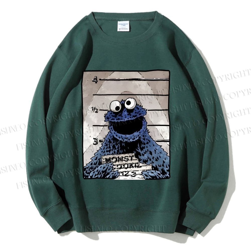 Unisex Cookie Monster Printed Sweatshirt