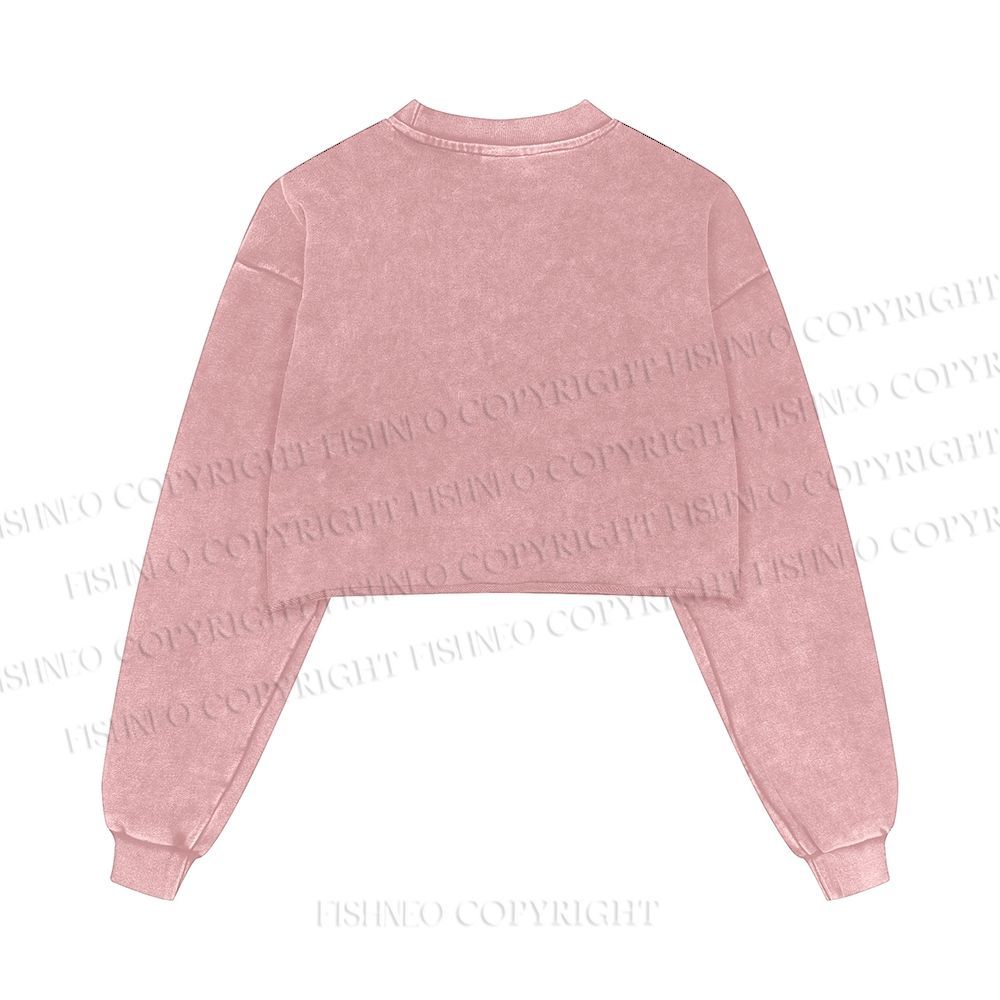 Fierce Girl Washed Crop Sweatshirt