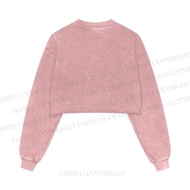Fierce Girl Washed Crop Sweatshirt