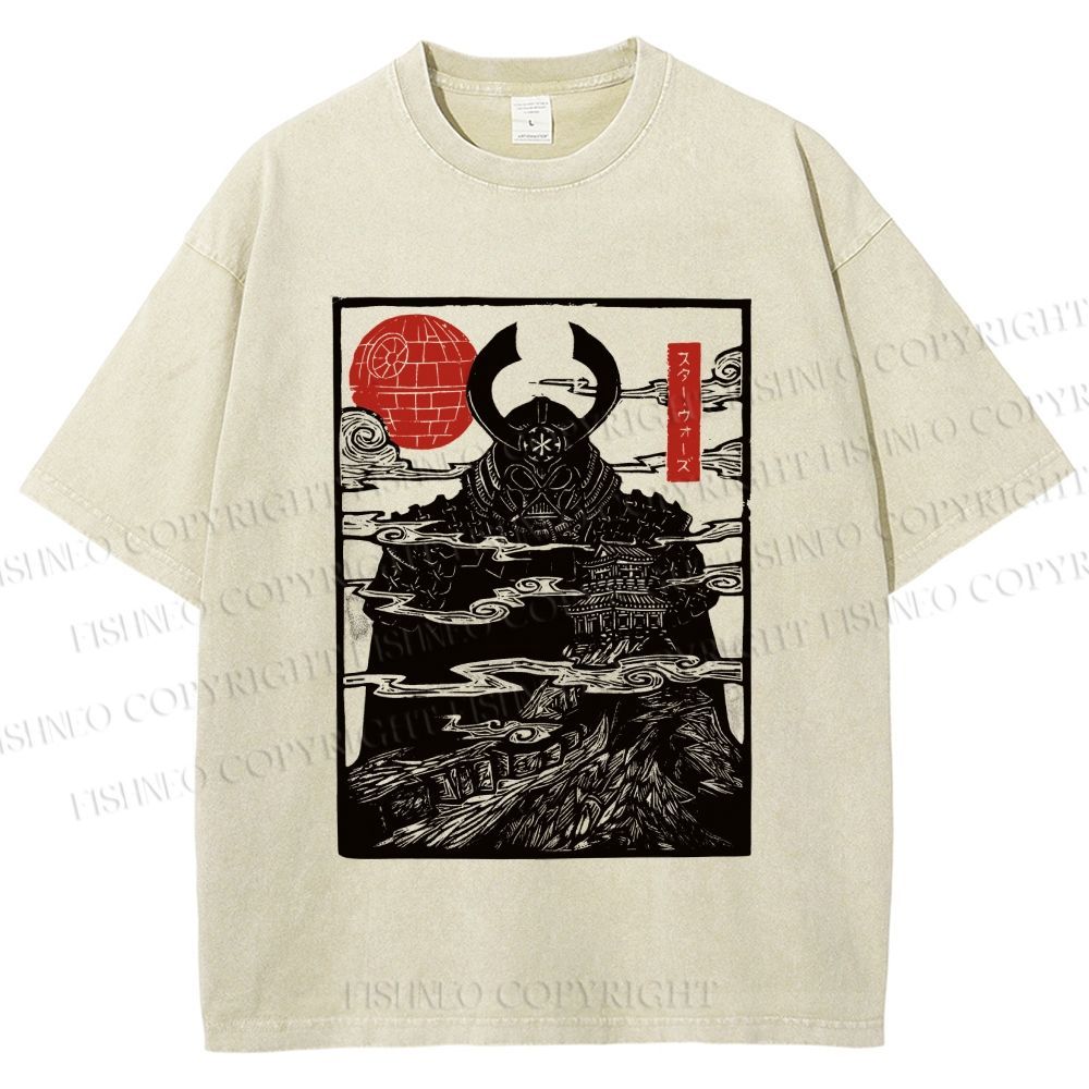 Unisex Star Wars Japanese Style Printed Washed Tee