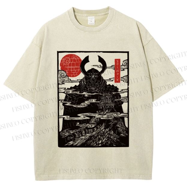 Unisex Star Wars Japanese Style Printed Washed Tee
