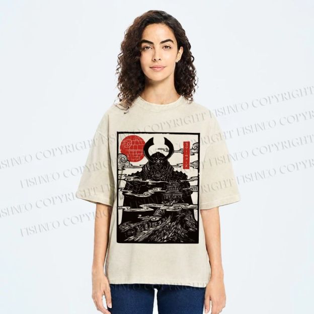 Unisex Star Wars Japanese Style Printed Washed Tee