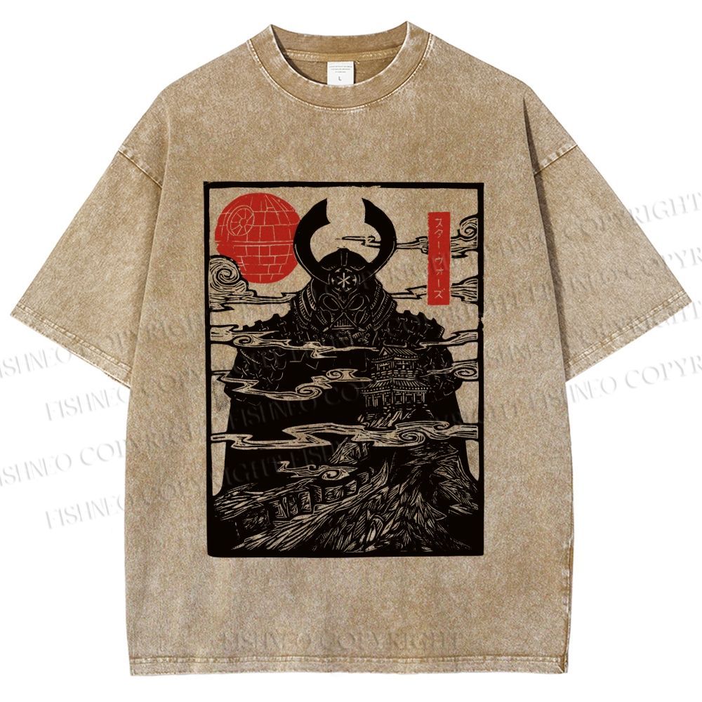 Unisex Star Wars Japanese Style Printed Washed Tee
