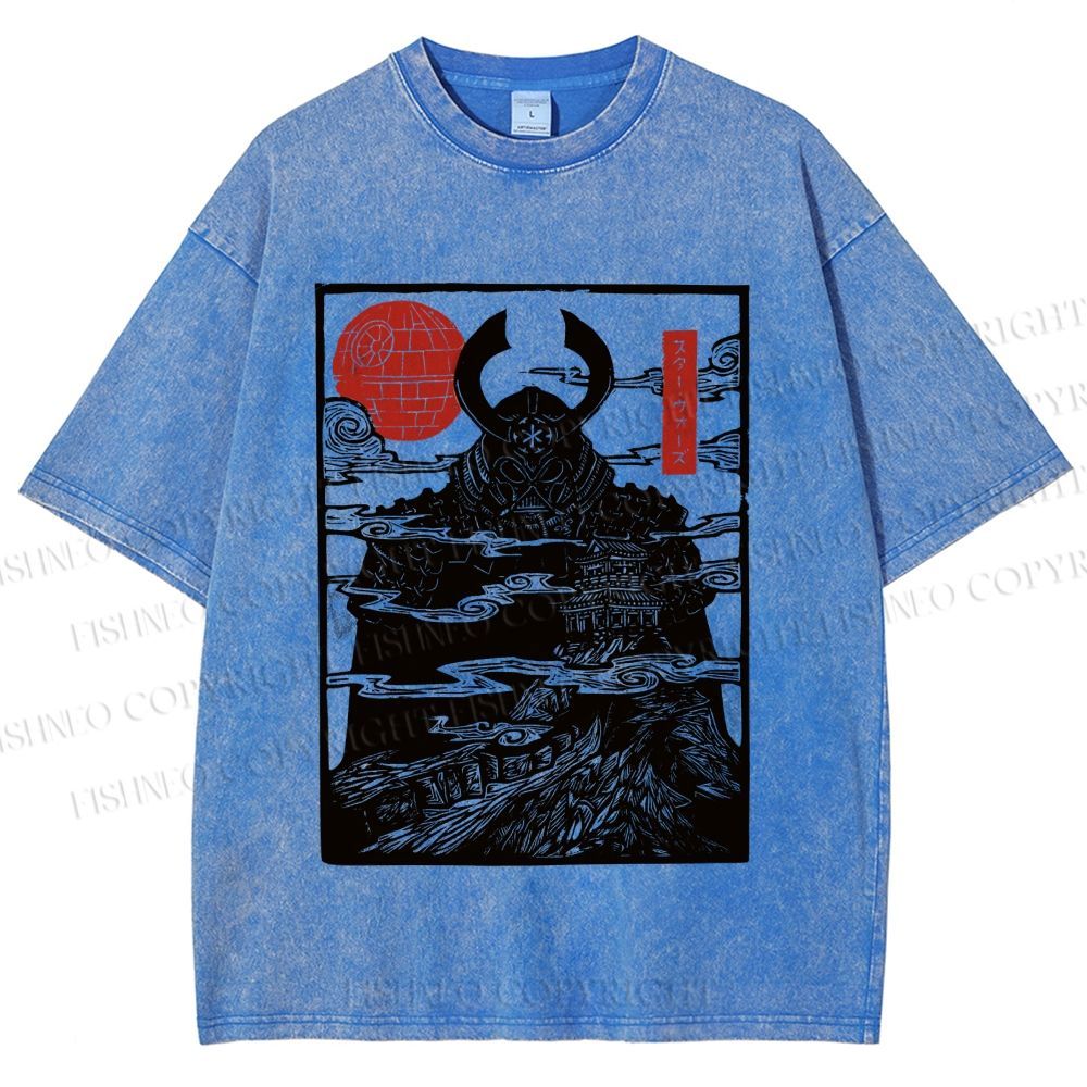 Unisex Star Wars Japanese Style Printed Washed Tee