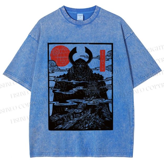 Unisex Star Wars Japanese Style Printed Washed Tee
