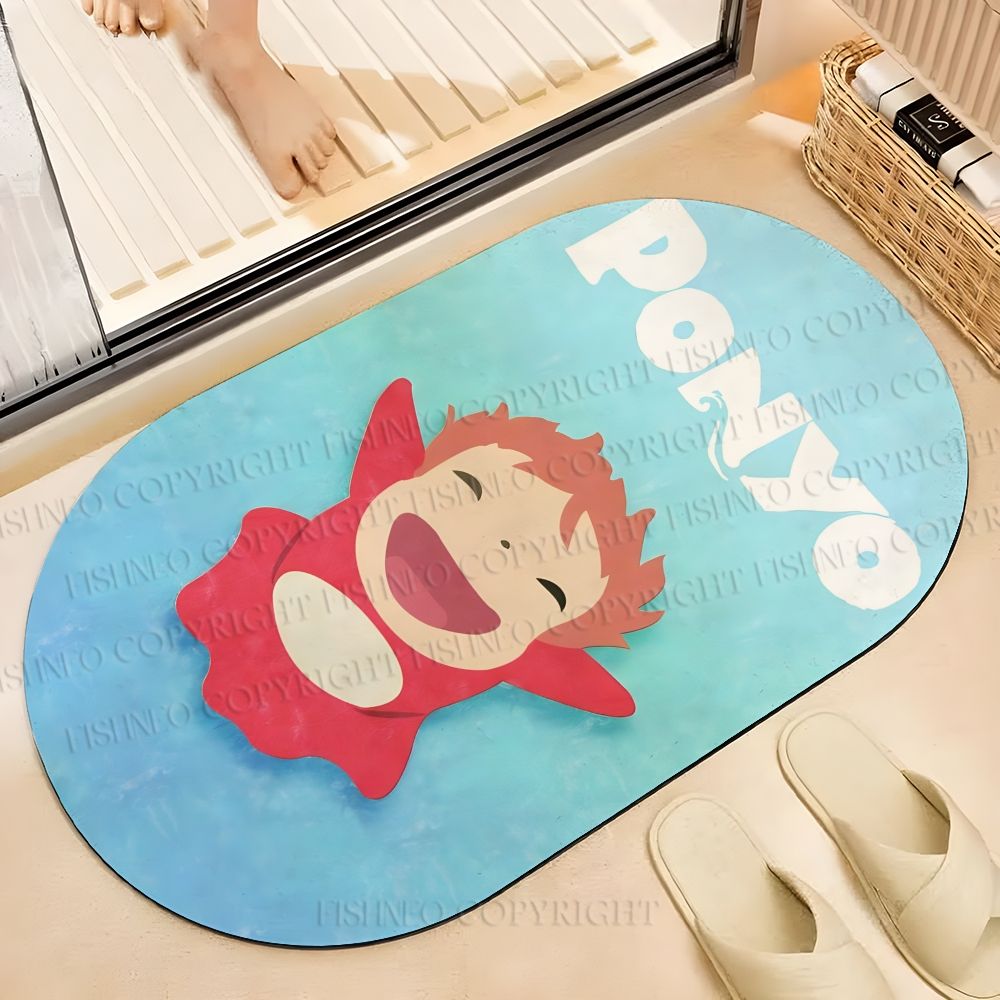Ponyo Printed Bath Mat