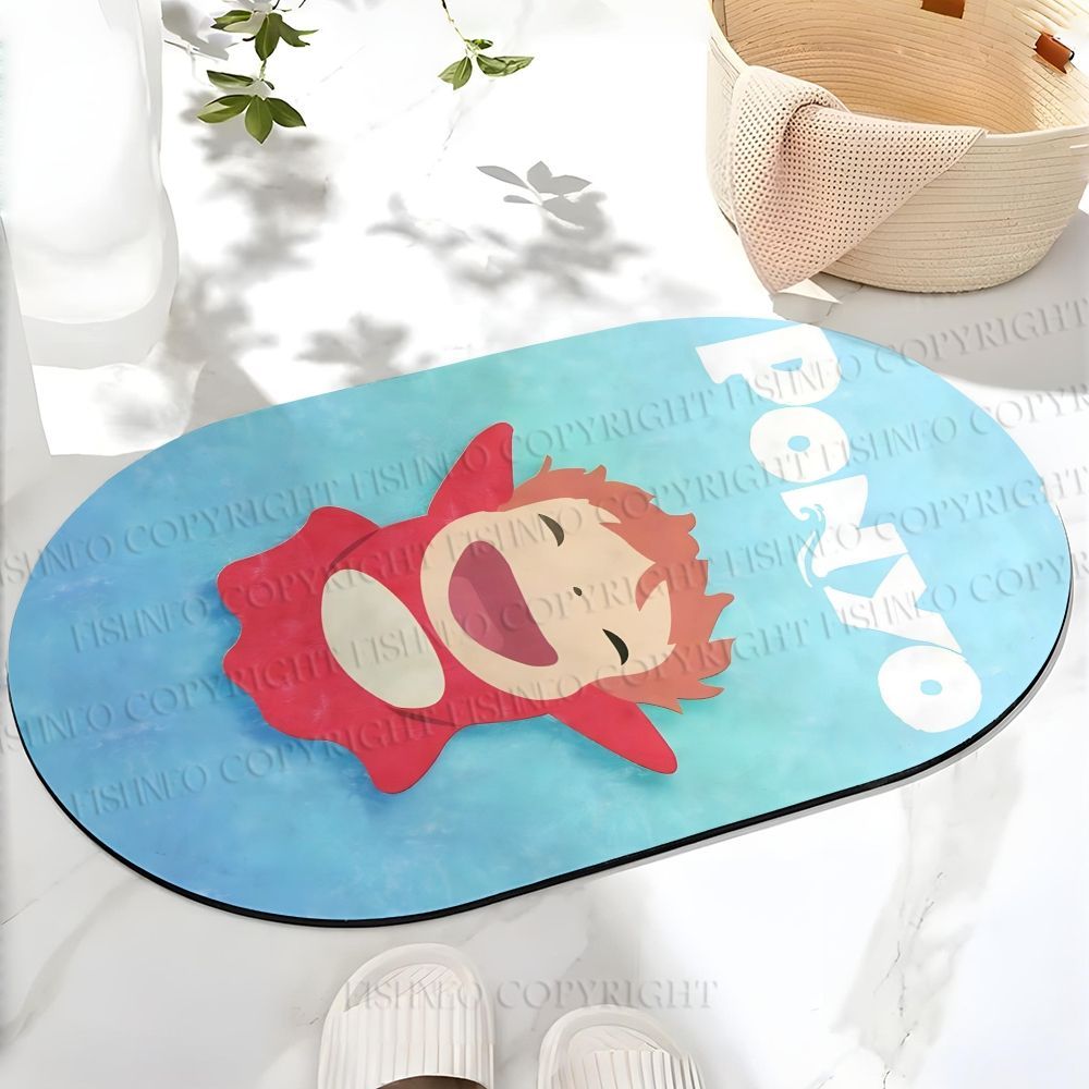 Ponyo Printed Bath Mat