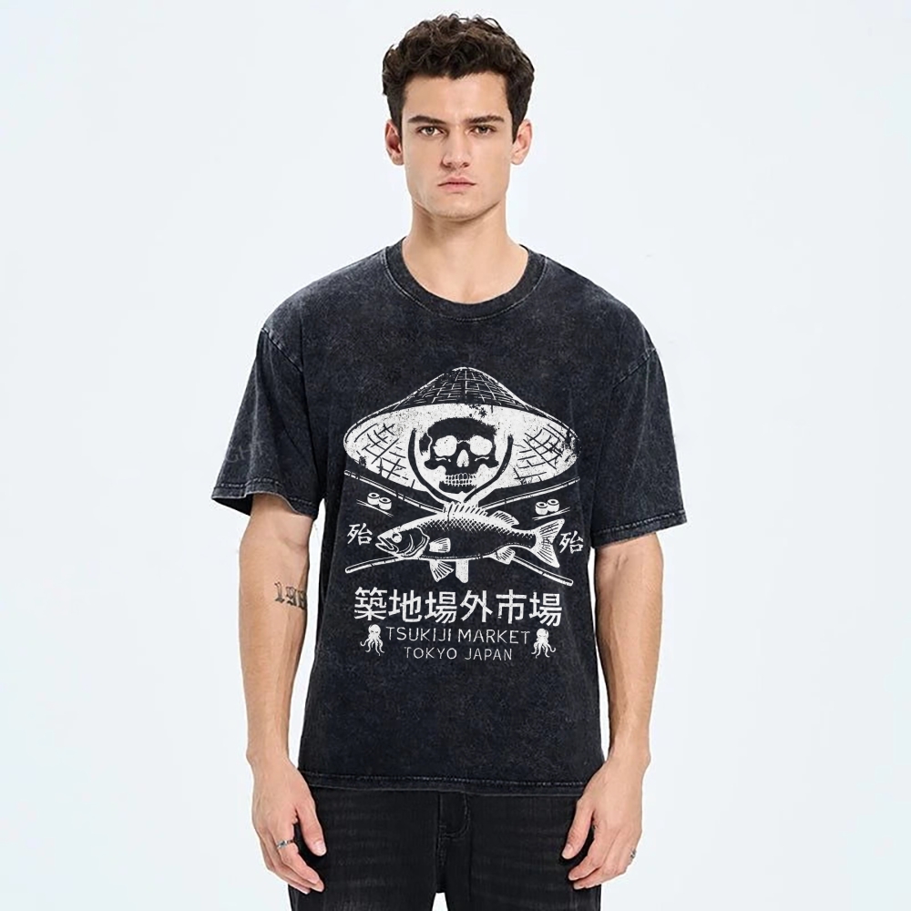 Off Site Market of Tsukiji Vintage Washed T-shirt