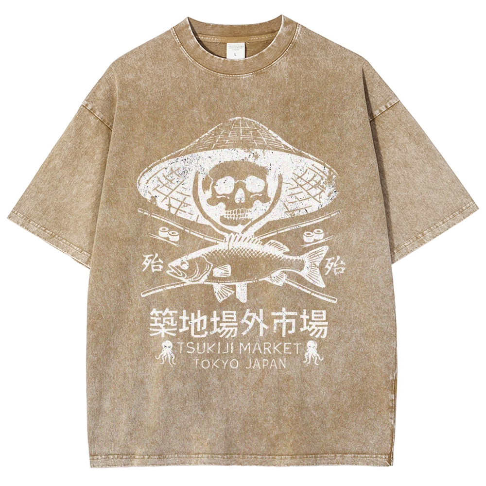 Off Site Market of Tsukiji Vintage Washed T-shirt