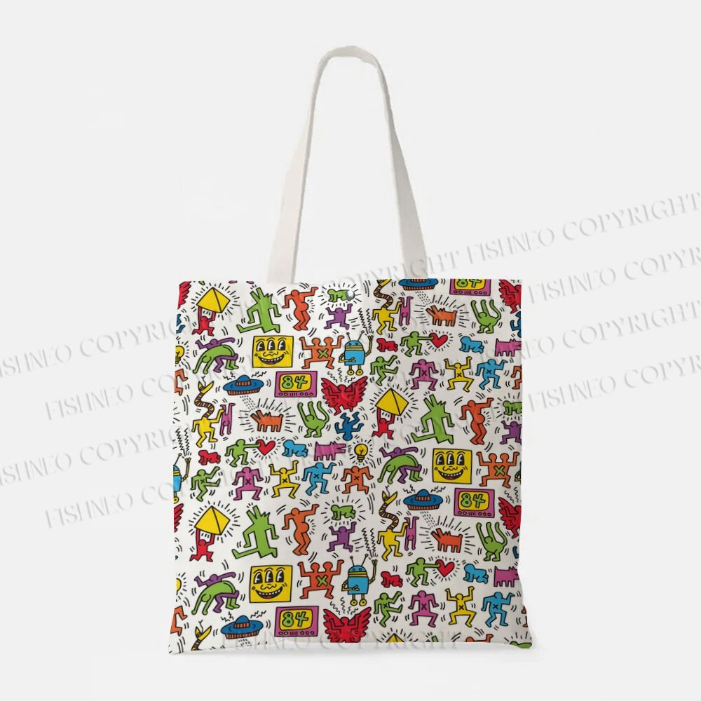 Keith Haring Dancing Printed Tote Bag