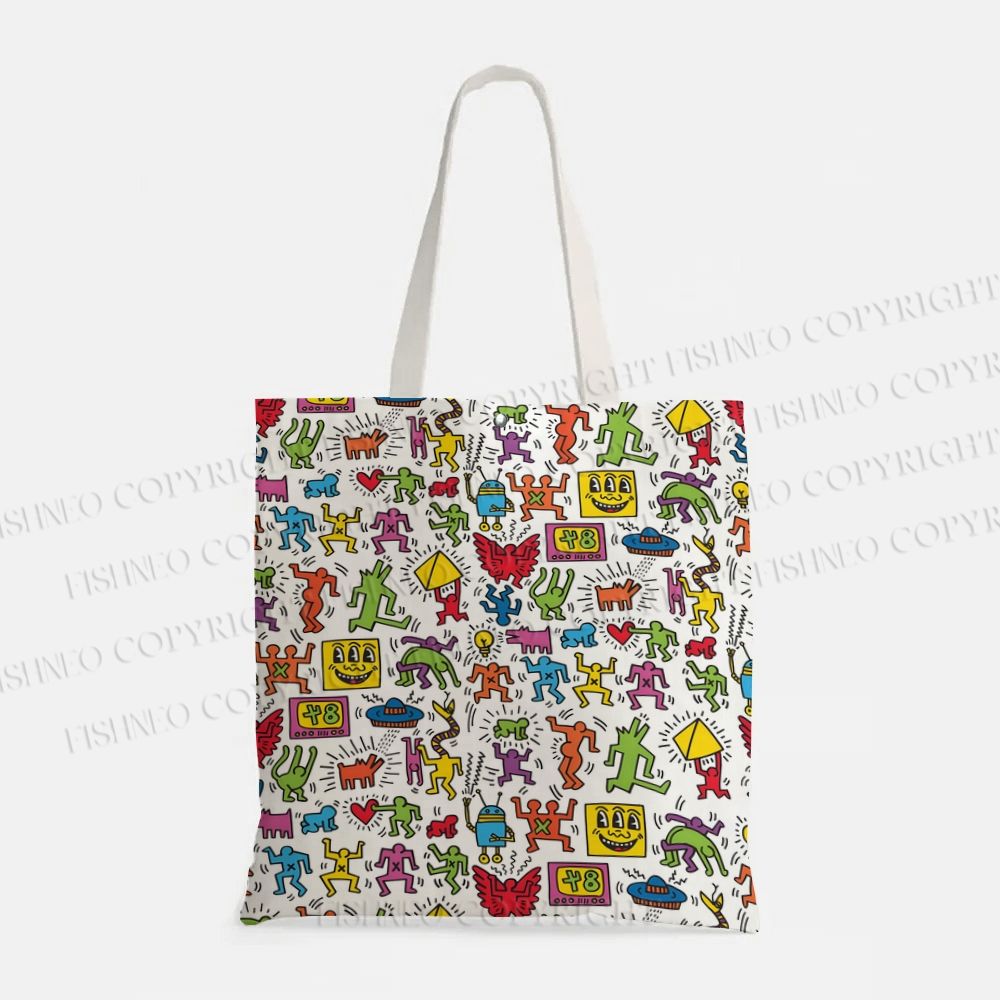 Keith Haring Dancing Printed Tote Bag
