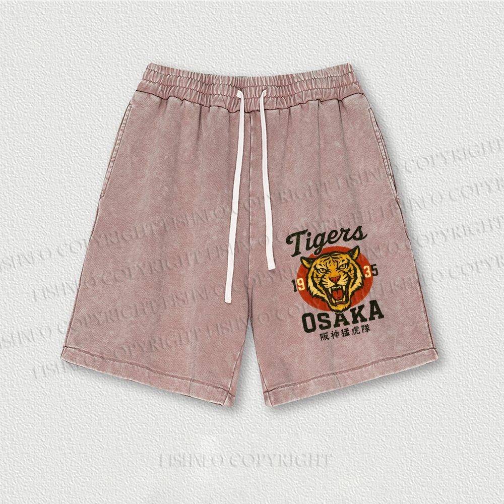 Tiger Osaka Printed Washed Vintage Shorts