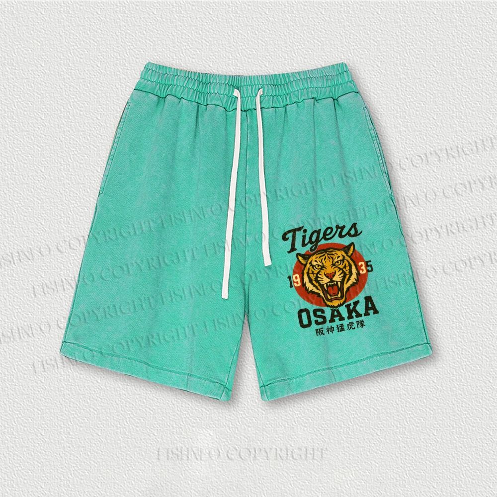 Tiger Osaka Printed Washed Vintage Shorts