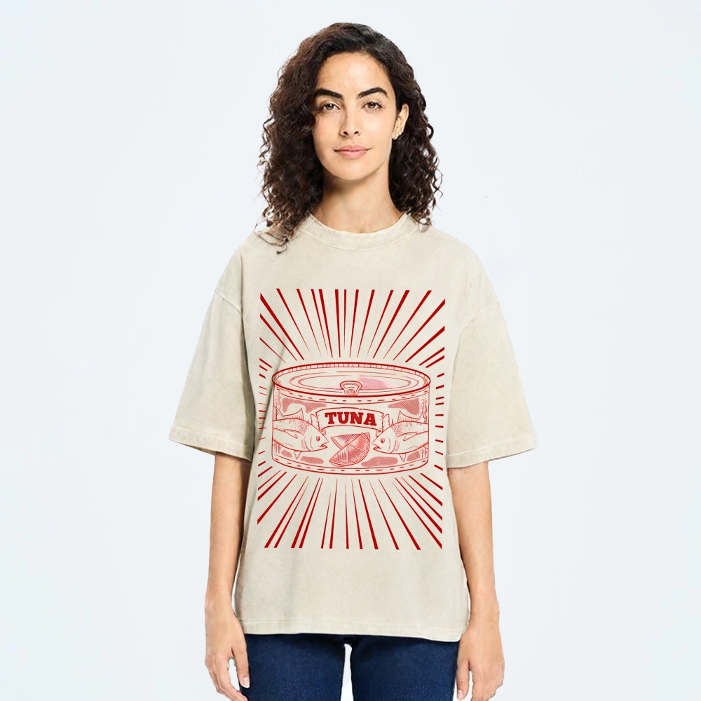 Canned Tuna Washed T-Shirt