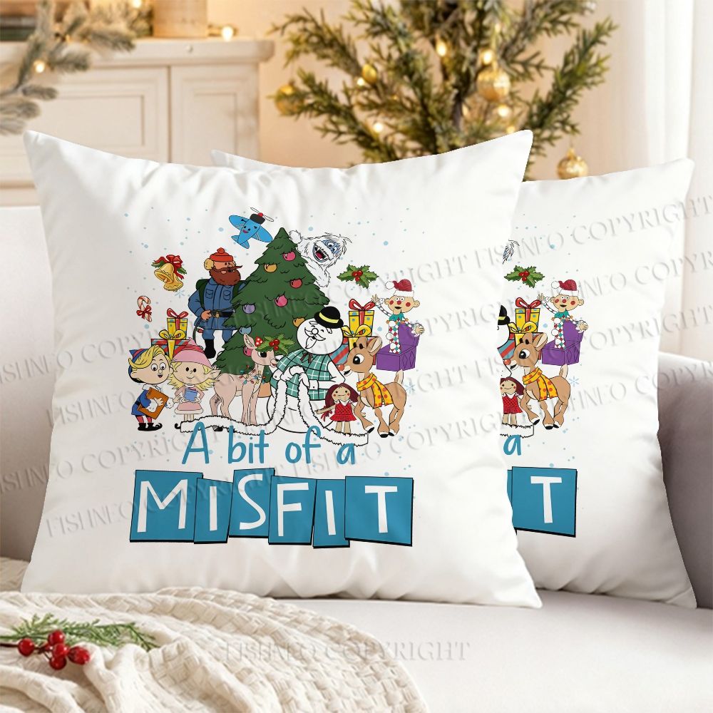 Misfit Toys Christmas Printed Throw Pillow