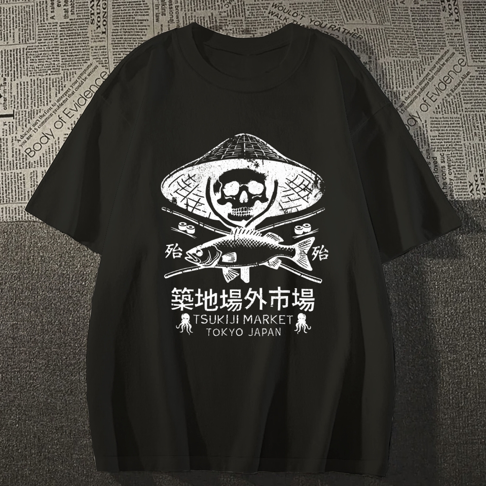 Off Site Market of Tsukiji Cotton casual T-shirt