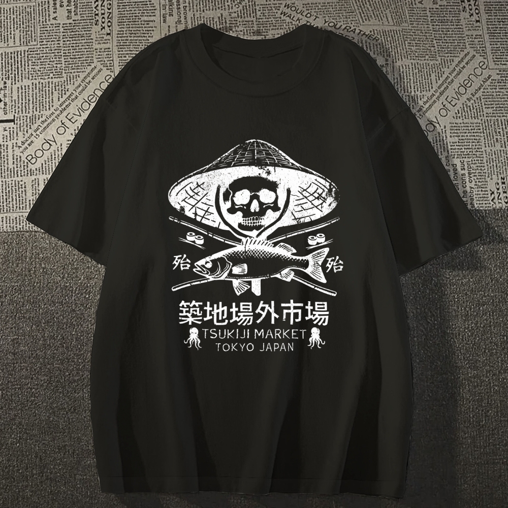 Off Site Market of Tsukiji Cotton casual T-shirt
