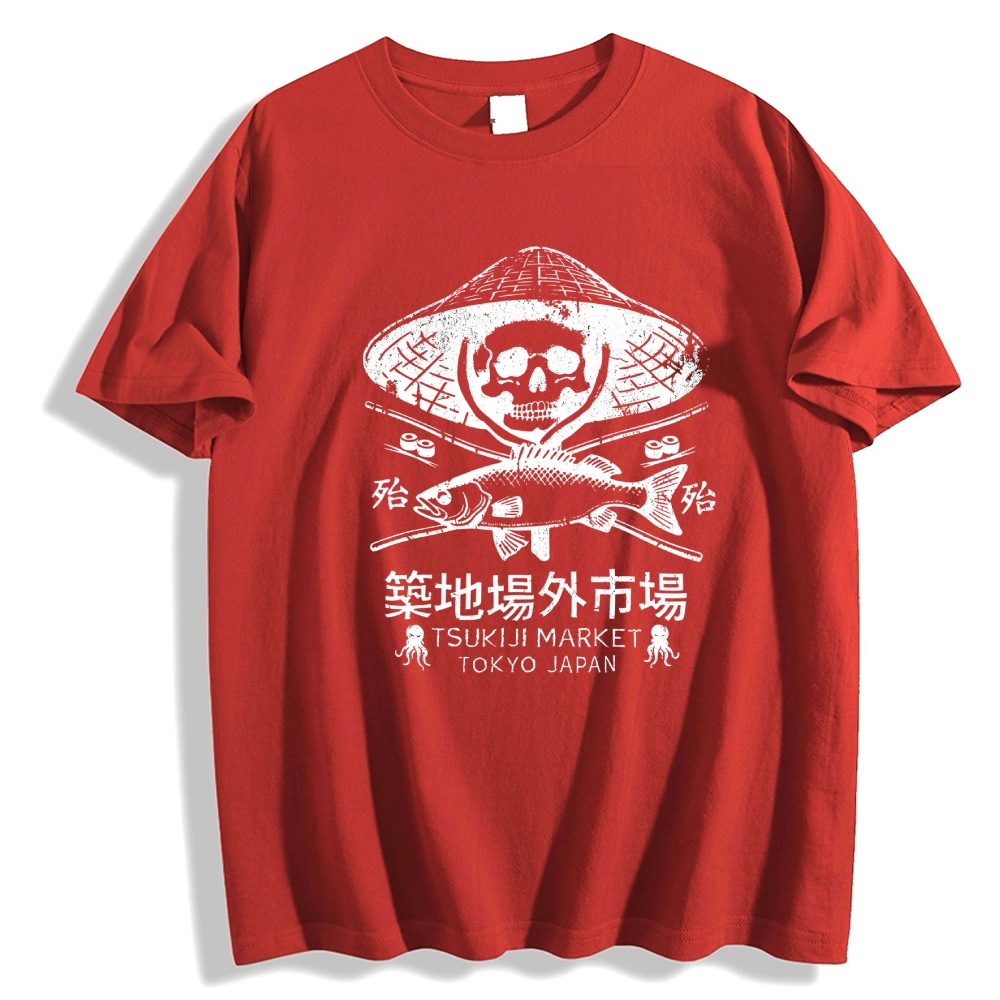 Off Site Market of Tsukiji Cotton casual T-shirt