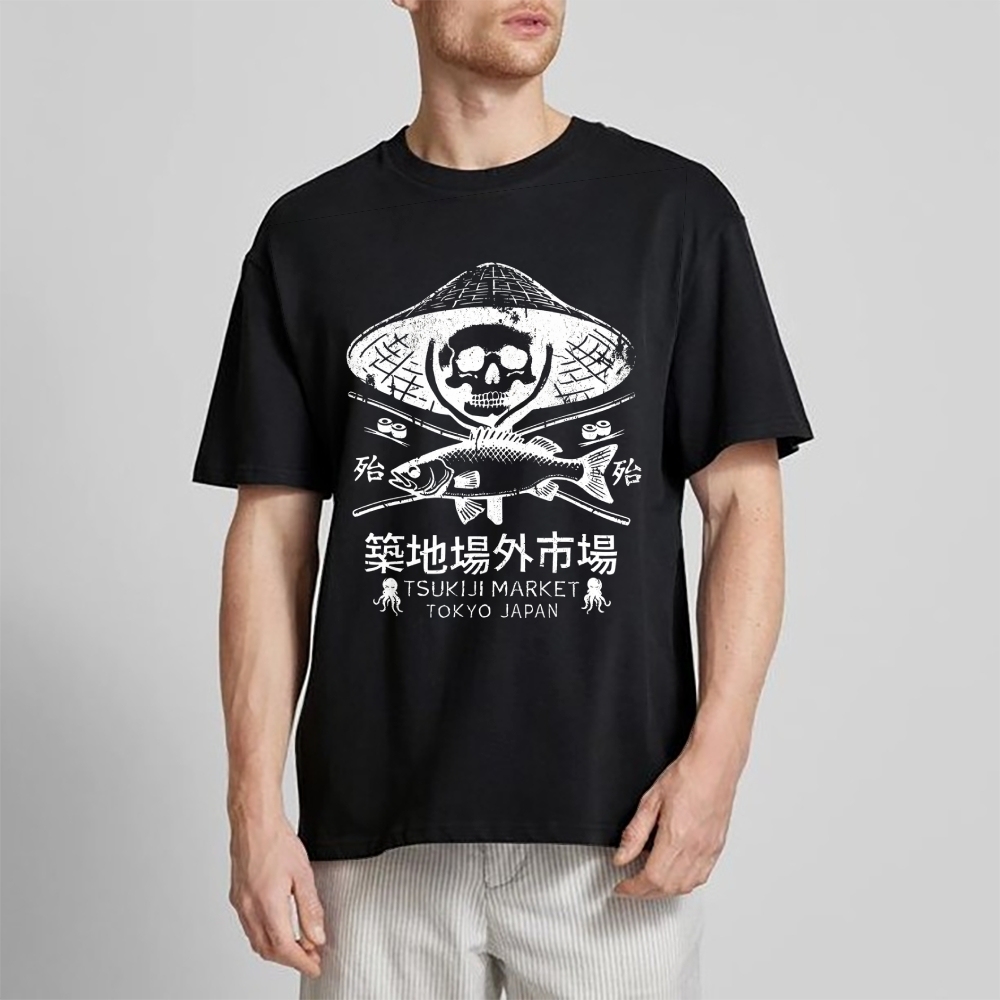 Off Site Market of Tsukiji Cotton casual T-shirt