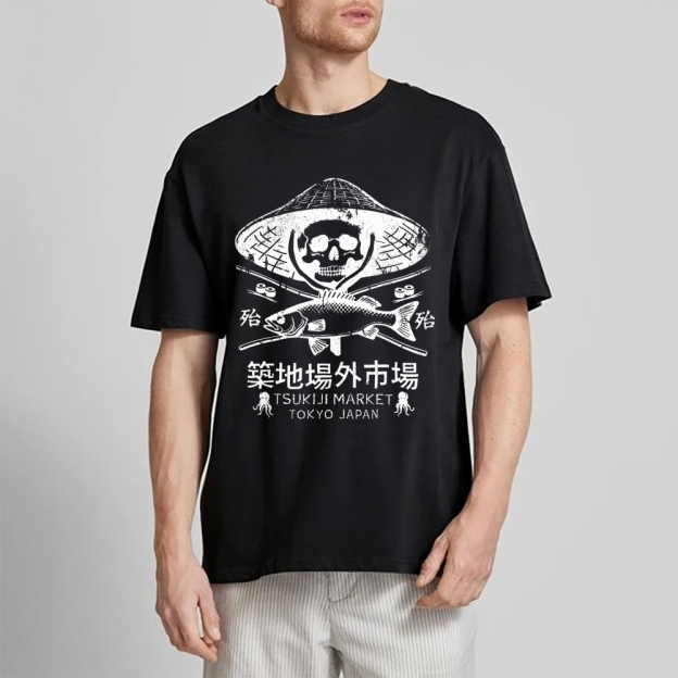 Off Site Market of Tsukiji Cotton casual T-shirt
