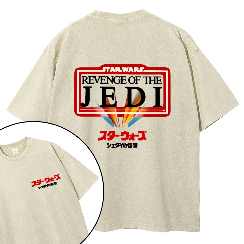 Star Wars Vintage Wash Japanese Design Back Art T-Shirt