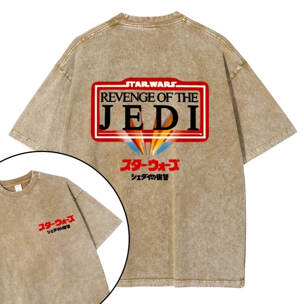 Star Wars Vintage Wash Japanese Design Back Art T-Shirt