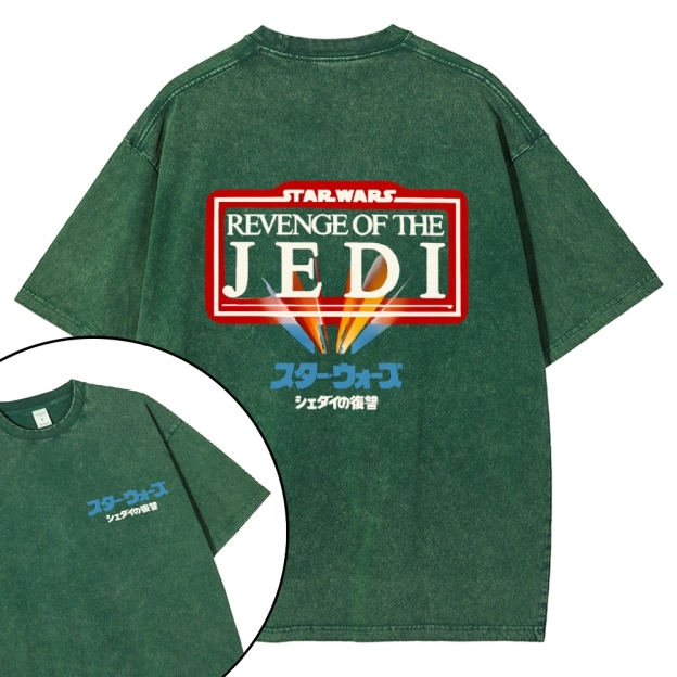 Star Wars Vintage Wash Japanese Design Back Art T-Shirt