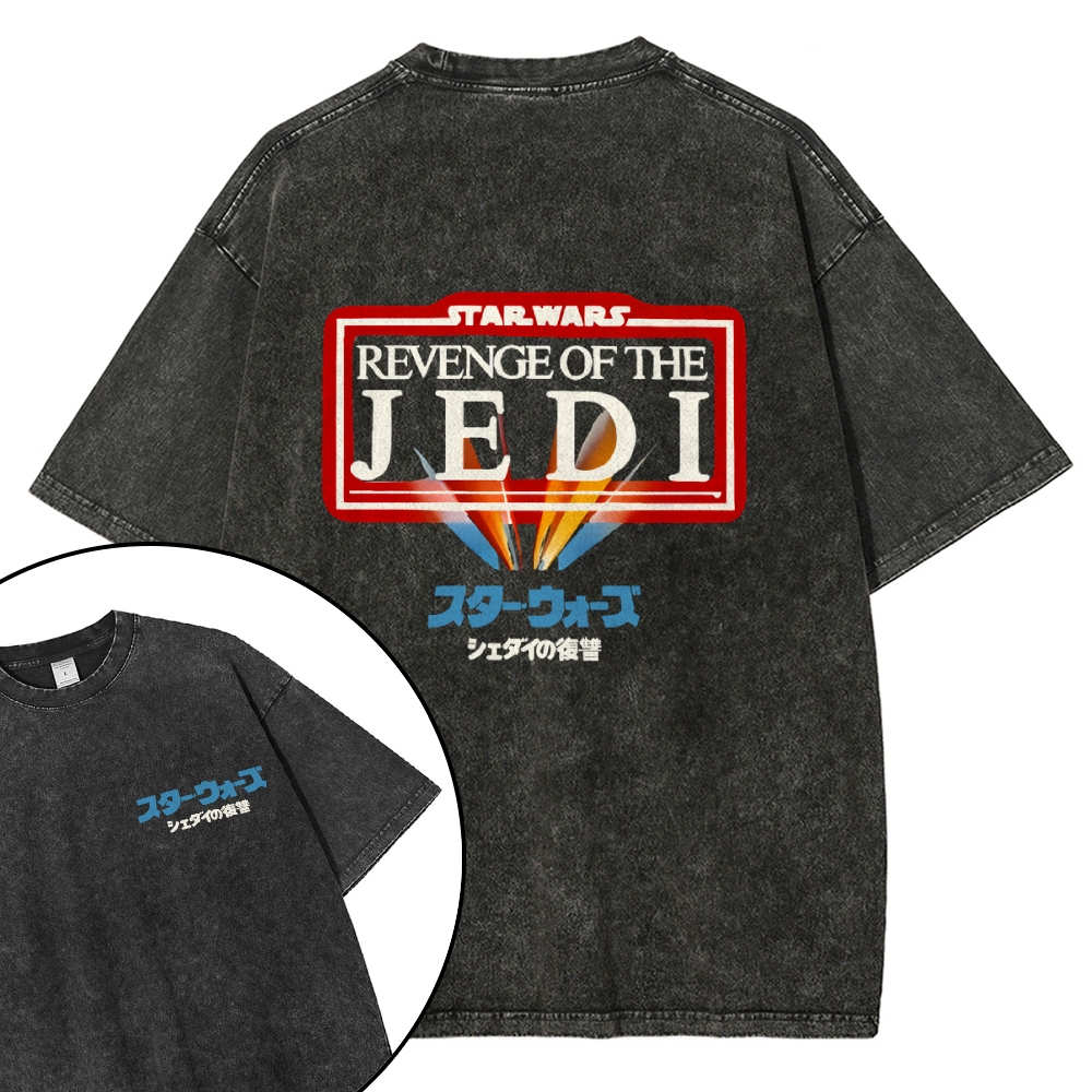 Star Wars Vintage Wash Japanese Design Back Art T-Shirt