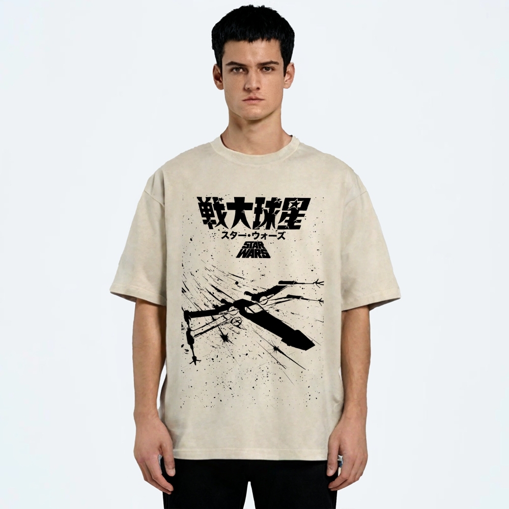 Star Wars Vintage Wash Japanese Design T-Shirt