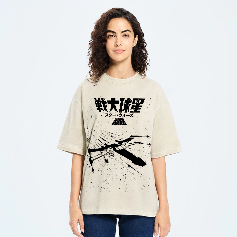 Star Wars Vintage Wash Japanese Design T-Shirt