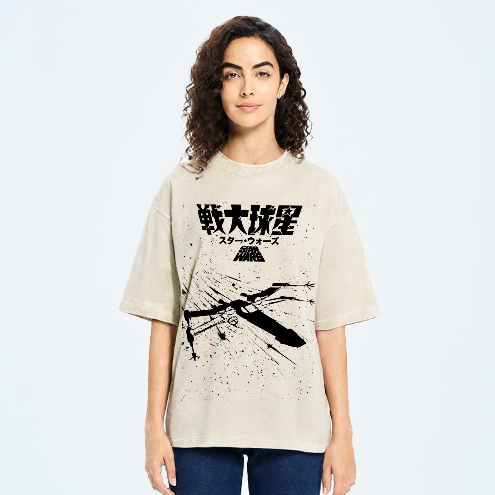 Star Wars Vintage Wash Japanese Design T-Shirt