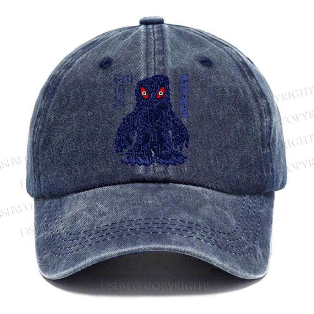 Unisex Japanese Monster Vintage Casual Washed Cap