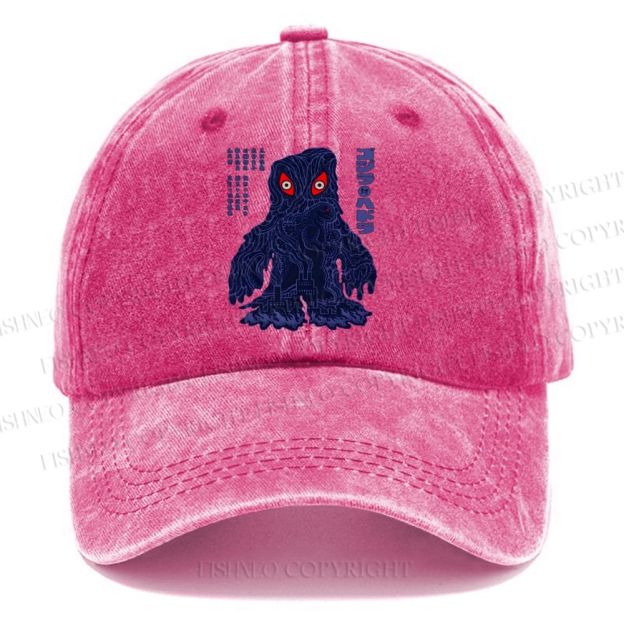 Unisex Japanese Monster Vintage Casual Washed Cap