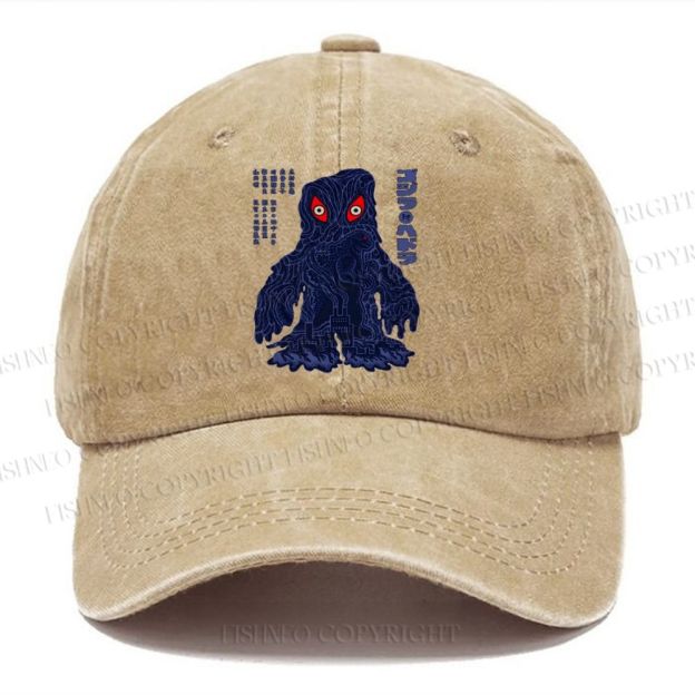Unisex Japanese Monster Vintage Casual Washed Cap