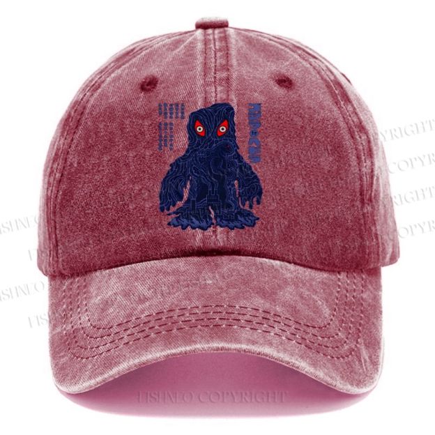 Unisex Japanese Monster Vintage Casual Washed Cap