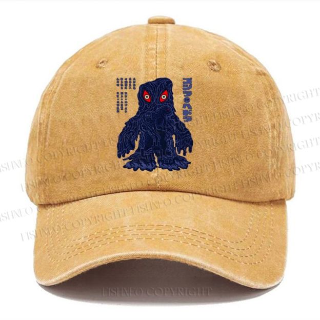 Unisex Japanese Monster Vintage Casual Washed Cap
